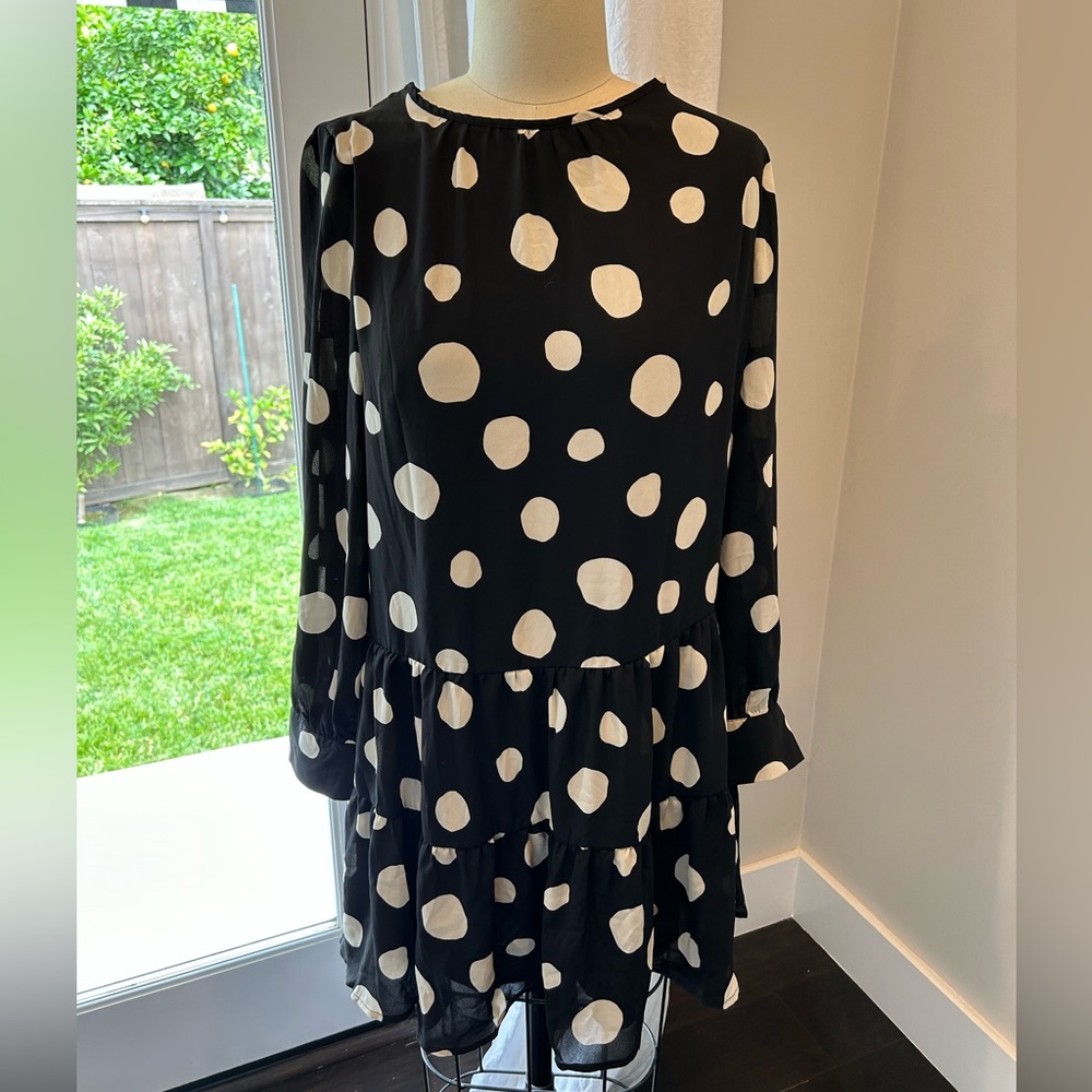 Who What Wear polka dot dress